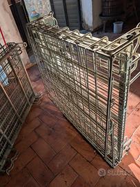 contenitore bottiglie di vino in filo metallico 