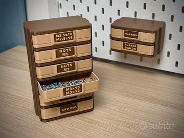 modulo con cassetti porta oggeti