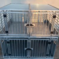 KENNEL TRASPORTO PROFESSIONALE 4 POSTI ALLUMINIO