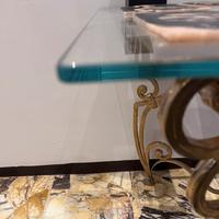 Tavolo barocco in vetro temperato