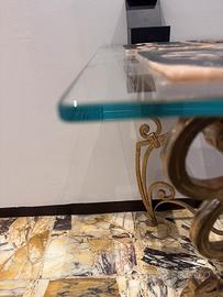 Tavolo barocco in vetro temperato