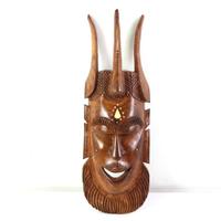 MASCHERA LEGNO TRIBALE AFRICANA 48 CM VINTAGE