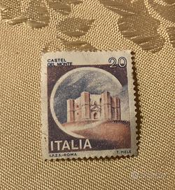 Francobollo Castel del Monte 20 lire