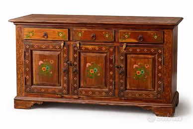 Credenza tirolese/altoatesina dipinta a mano – da