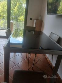 Tavola allungabile vetro temperato Calligaris