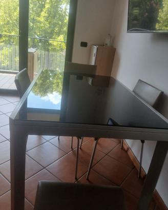 Tavola allungabile vetro temperato Calligaris
