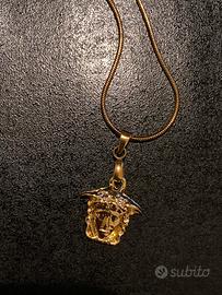 Collana Medusa placcata oro 18ct