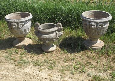 TRITTICO DI VASI INIZIO 900