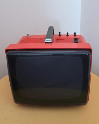 TV Vintage Portatile Philips 12 T 745/02 Arancione