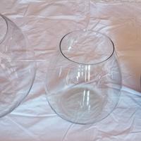 vasi tondi varie misure trasparenti e neri