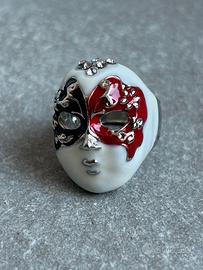 Anello Maschera Veneziana Smaltato