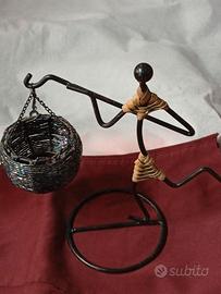 porta candela  etnico vintage