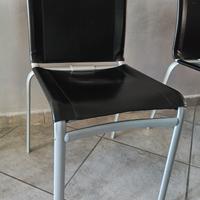 Sedie Bontempi Net in pelle nera x6