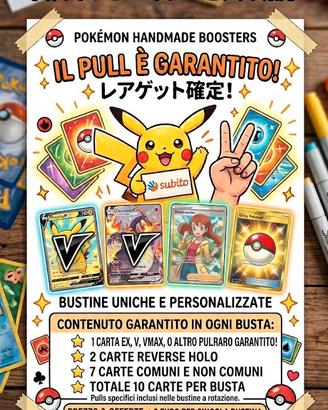 Pokemon bustine personalizzate