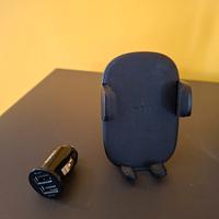 Caricatore e supporto cellulare auto