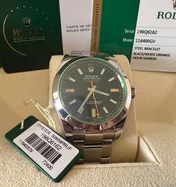 Rolex Milgauss vetro verde ref 116400gv 2020