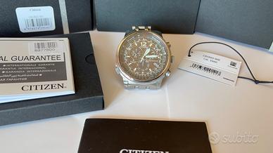 Citizen Crono Pilot Acciaio CB5860-86E come NUOVO