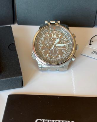 Citizen Crono Pilot Acciaio CB5860-86E come NUOVO