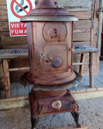 stufa a legna in ghisa "comfort stove"  vintage 