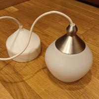 LAMPADARIO a pallina in vetro satinato