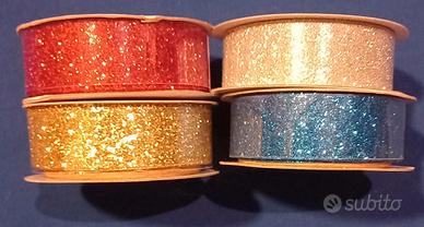 nastri metallizzato per pacchi 4 pezzi ass.