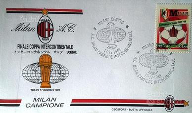 Busta ufficiale milan campione mondo 17/12/1989