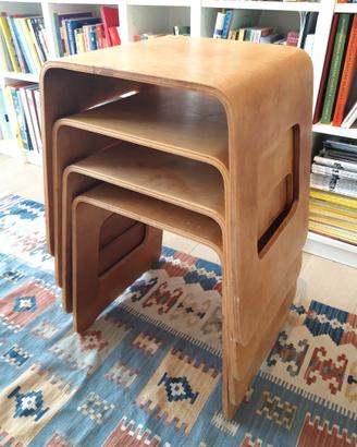 SGABELLI BENJAMIN legno - vintage