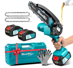 Mini Motosega a Batteria 8000mAh, 900W 6 Pollici