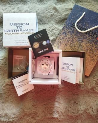 omega x swatch mission to earthphase moonshinegold