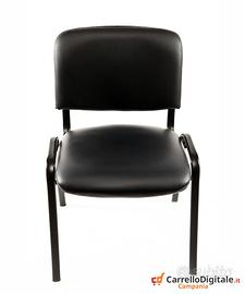 Sedia Imbottita in Eco Pelle NERO