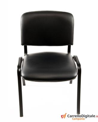 Sedia Imbottita in Eco Pelle NERO