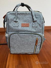 Zaino multifunzione con fasciatoio grigio