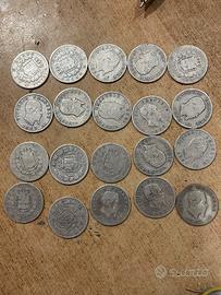Lotto 20 monete da 1 lire Vittorio Emanuele umb