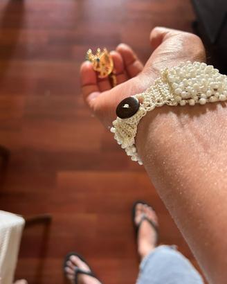 Bracciale perlinee vetro