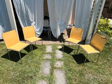 Set 4 sedie Calligaris vintage anni 80 da rifodera