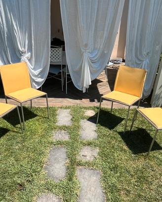 Set 4 sedie Calligaris vintage anni 80 da rifodera