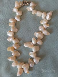 Collana in perle naturali barocche