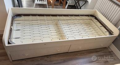 2 letti singoli con cassetti contenitore