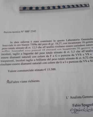 tennis diamanti  e zaffiri 