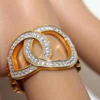 Esclusivo anello oro su argento pietre CZ