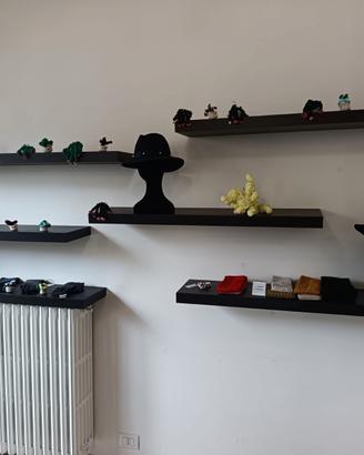 MENSOLA IKEA LARK NERA CM.110x26 C/SUPPORTO PARETE