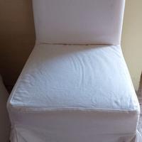 SEDIE IKEA BIANCHE BERGMUN CON FODERE BIANCE