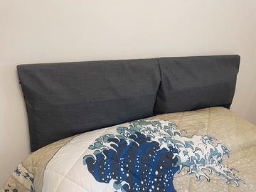 Testiera letto Ikea grigia