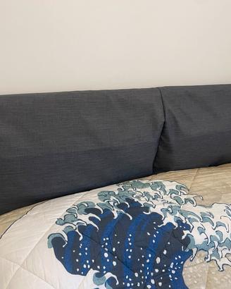 Testiera letto Ikea grigia