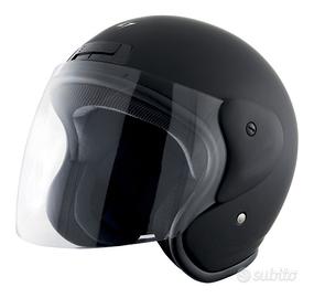 CASCO JET MOTO SCOOTER STORMER OPACO VISIERA LUNGA