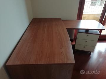 Legno Scrivania Ciliegio E Panna Venprodin Tavolo Scrivania