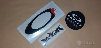 3 Adesivi Oakley Style Nuovi Set Completo Logo