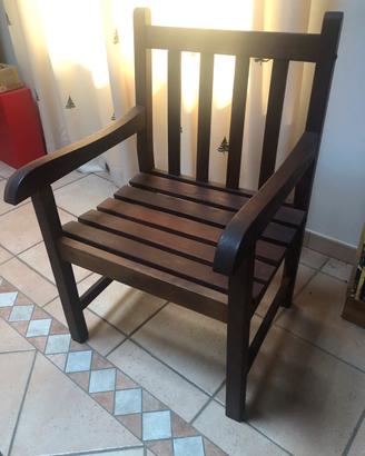 Sedia coloniale in legno di teak massello