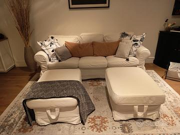 Divano, Tappeto e 2 pouf