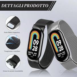 Cinturino in acciaio per Xiaomi Smart Band 8 e 9.